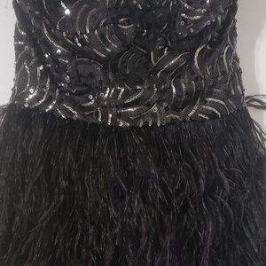 BEBE Black Sequin mini dress size S